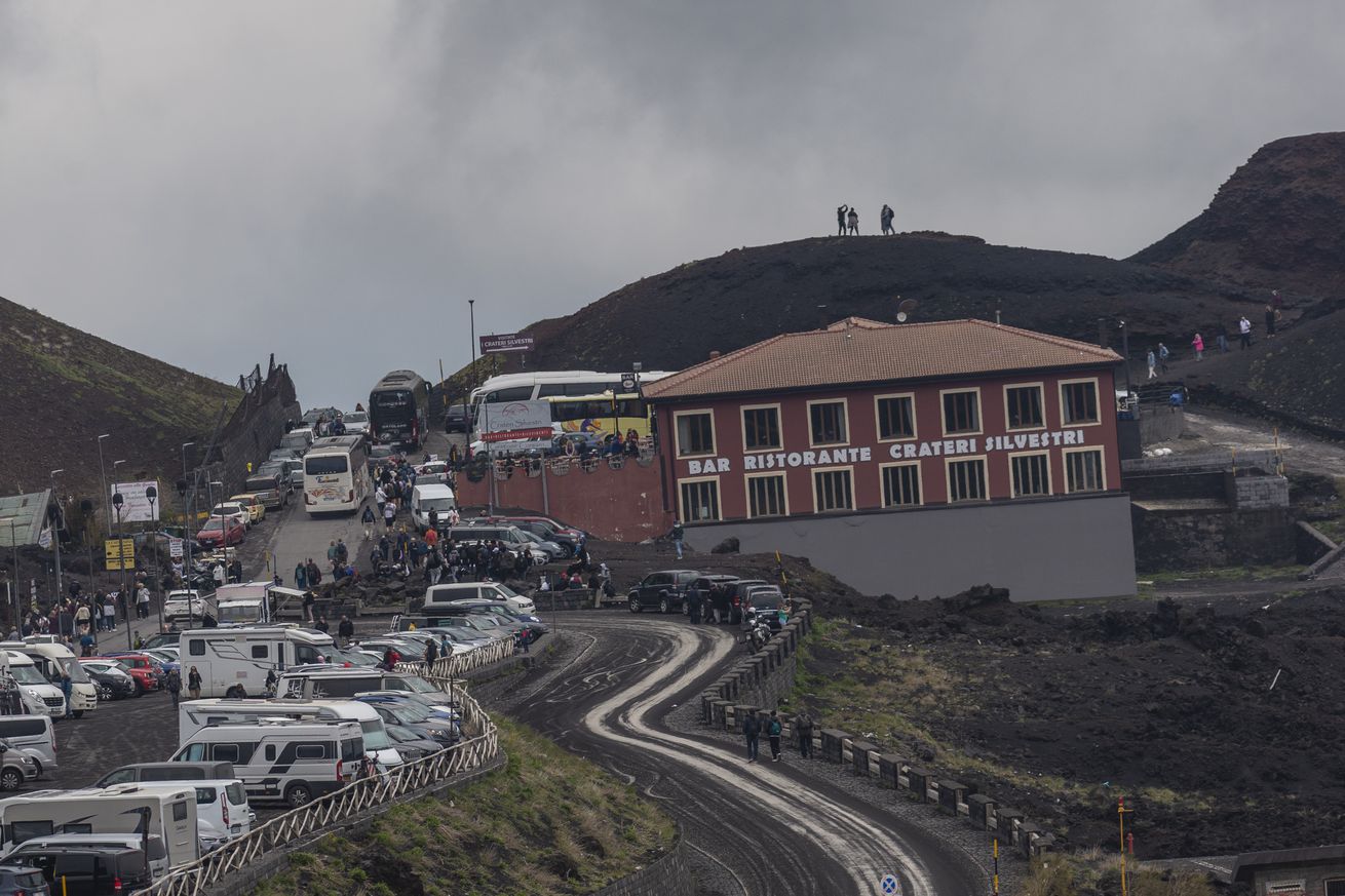 Emission of gas from the summit craters of the volcano continues, after the eruption in Italy