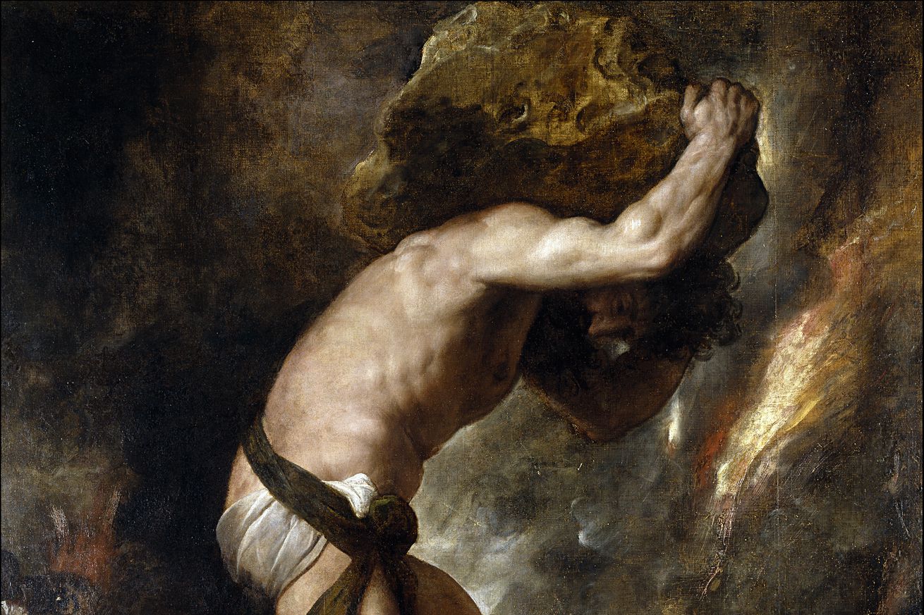 Sisyphus. Artist: Titian (1488-1576)