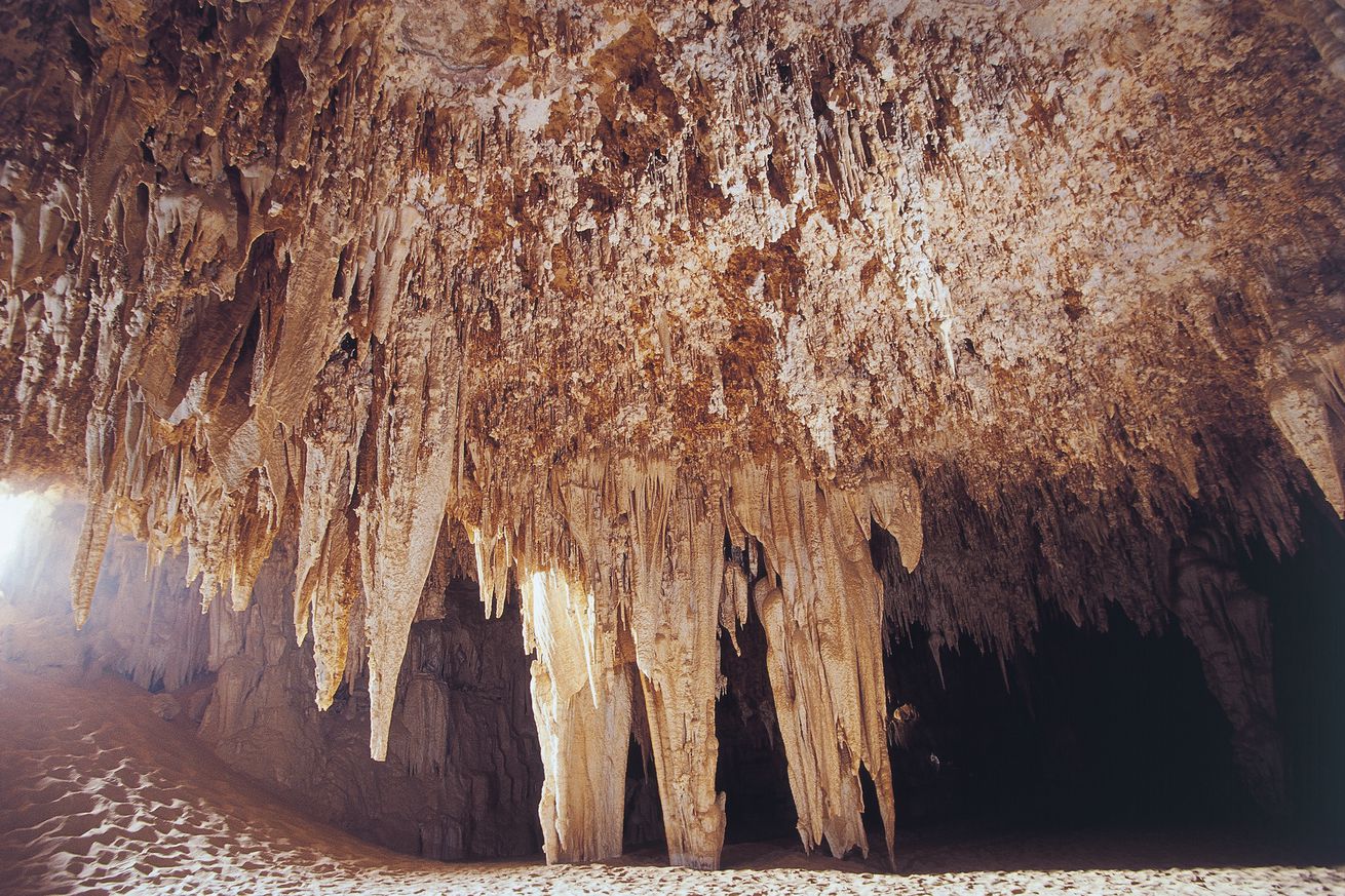 Close-up of limestones, Stalactites, Farafra Oasis, Libyan Desert, Egypt